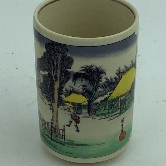 Four Japanese Scenes Sake Cups - Picture 8 of 13